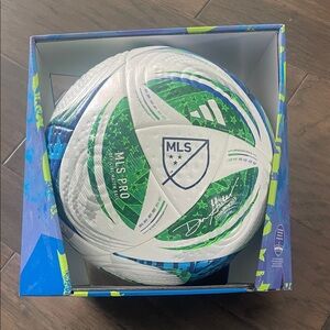 Adidas MLS Pro Soccer Match Ball - White, Green, Blue